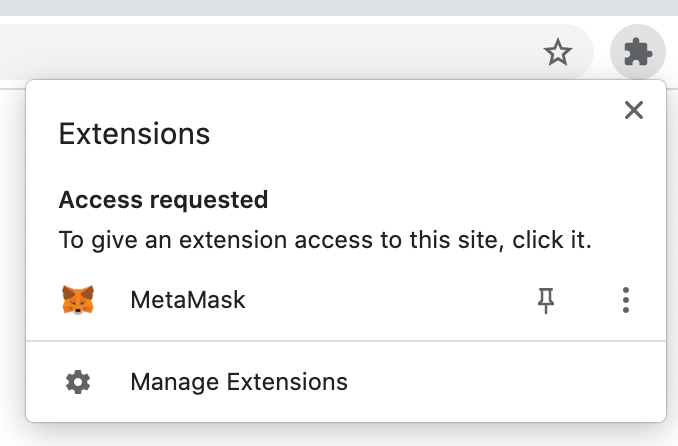 Pinning the MetaMask extension